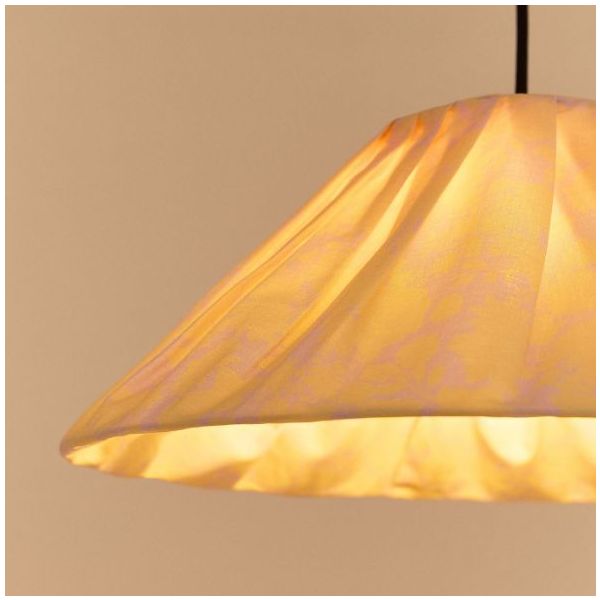 Ava Pleated Lampshade - 50 cm - Flowers Yellow