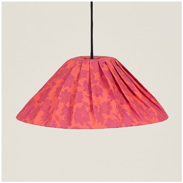Ava Pleated Lampshade - 50 cm - Peonies Red