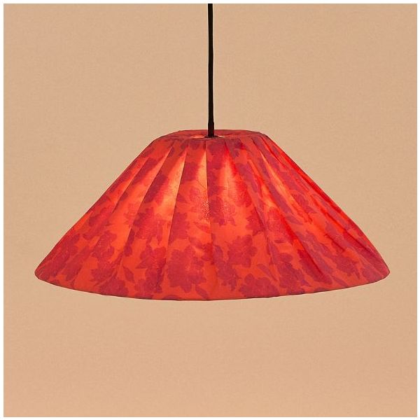 Ava Pleated Lampshade - 50 cm - Peonies Red