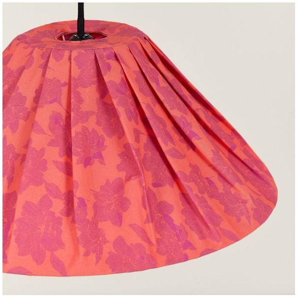 Ava Pleated Lampshade - 50 cm - Peonies Red