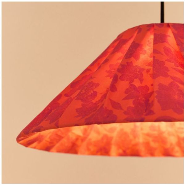 Ava Pleated Lampshade - 50 cm - Peonies Red