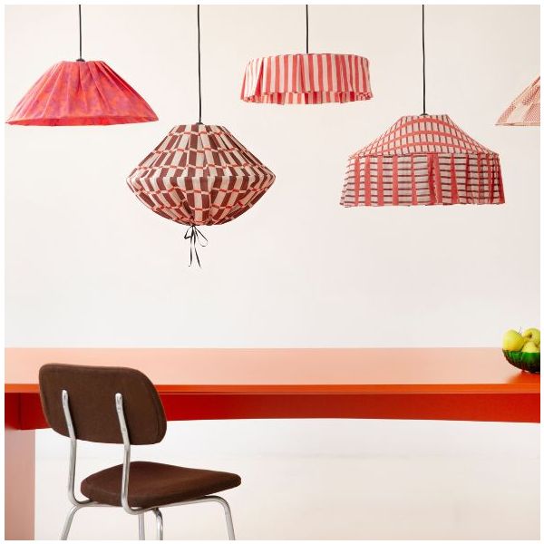 Ava Pleated Lampshade - 50 cm - Peonies Red