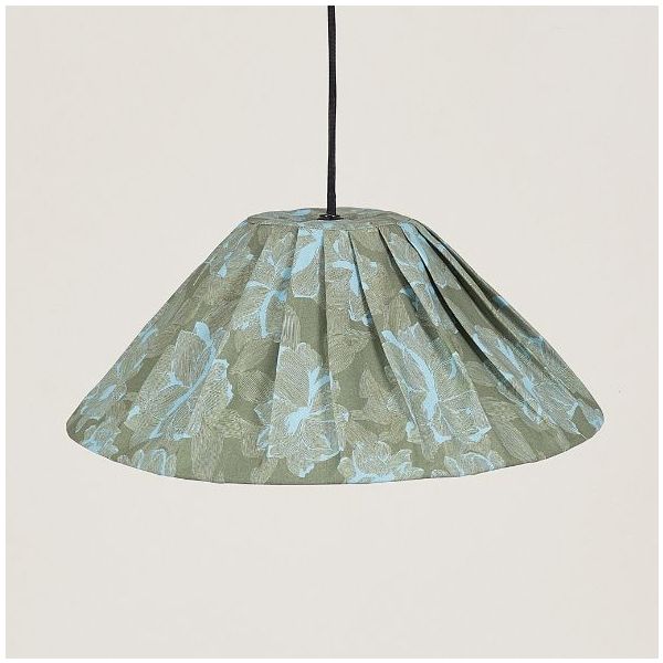 Ava Pleated Lampshade - 50 cm - Peonies Green