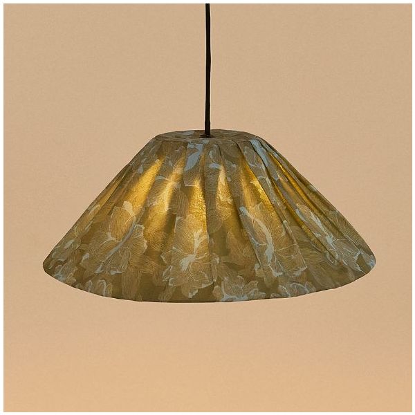 Ava Pleated Lampshade - 50 cm - Peonies Green