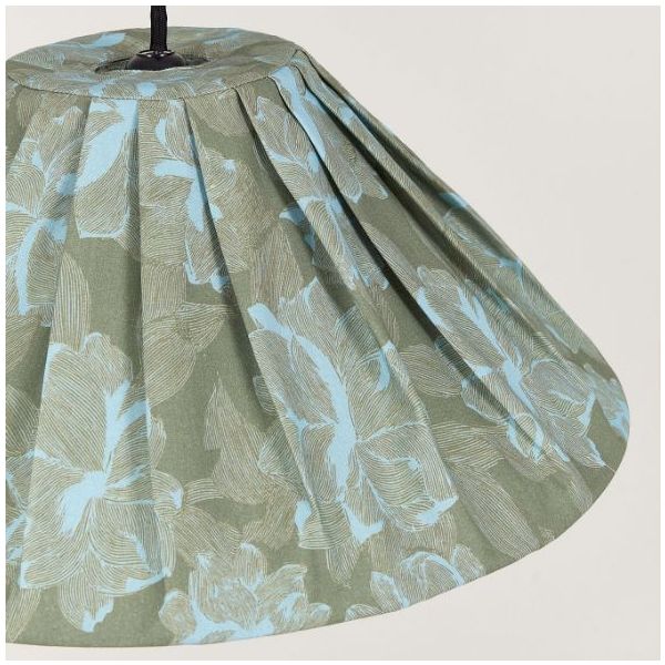 Ava Pleated Lampshade - 50 cm - Peonies Green
