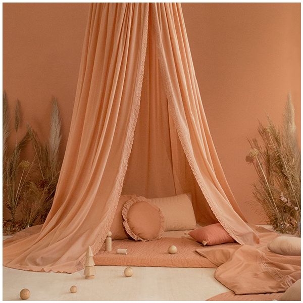 Ciel de lit voile Vera Dentelle - Sienna Brown