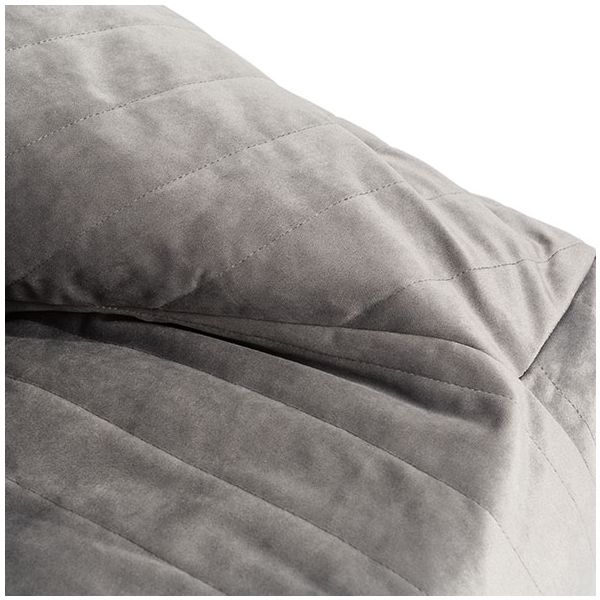 Pouf Fauteuil Velours Chelsea - Gris Ardoise