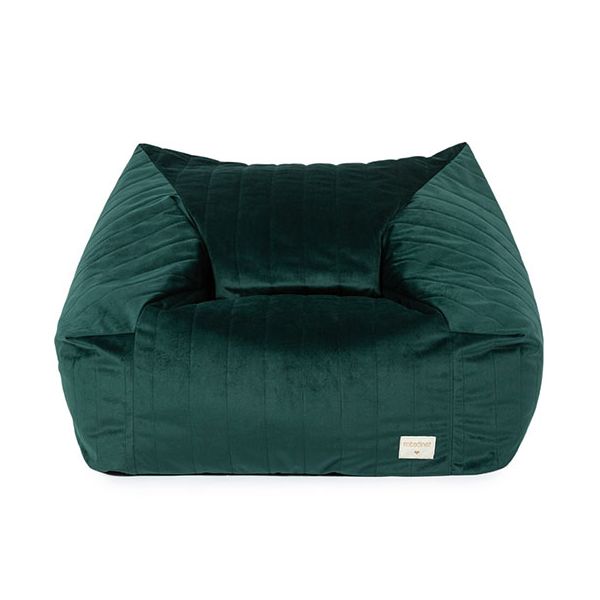 Pouf Fauteuil Velours Chelsea - Vert Jungle