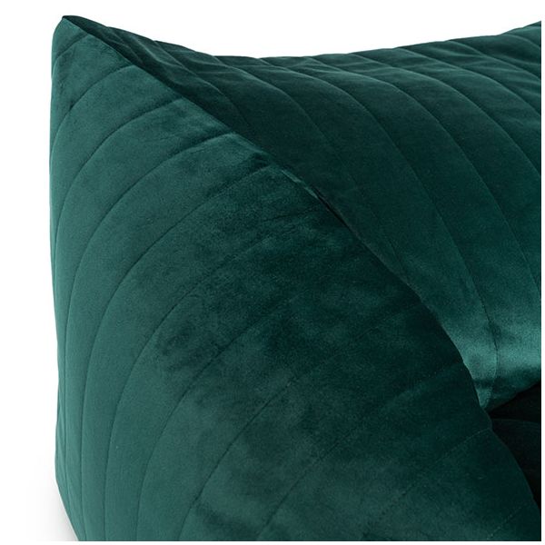 Pouf Fauteuil Velours Chelsea - Vert Jungle
