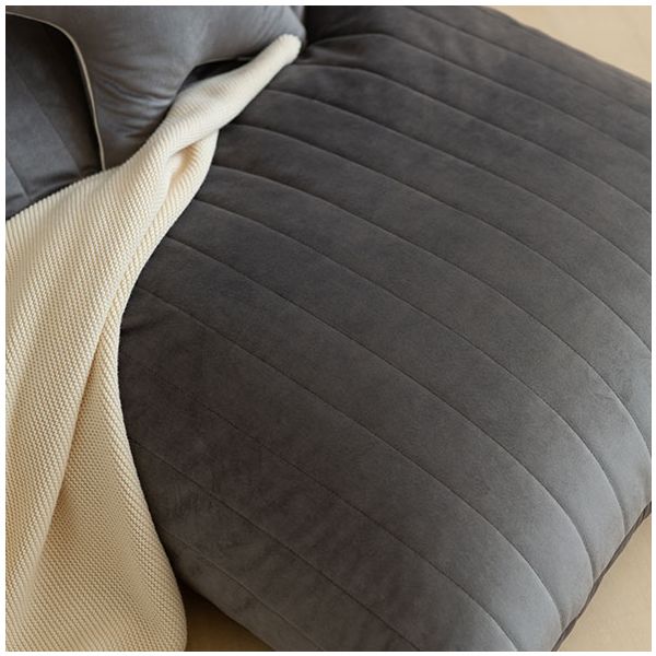 Pouf Velours Essaouira - Gris Ardoise
