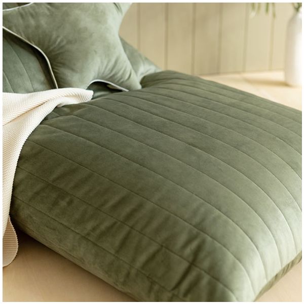 Pouf Velours Essaouira - Vert Olive