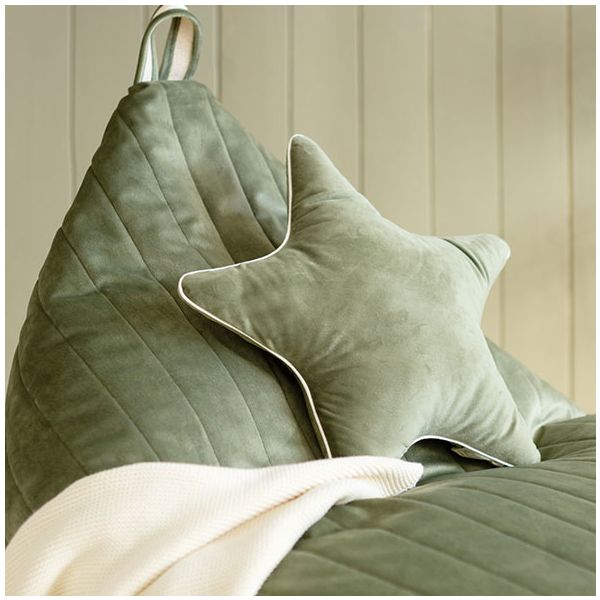 Pouf Velours Essaouira - Vert Olive