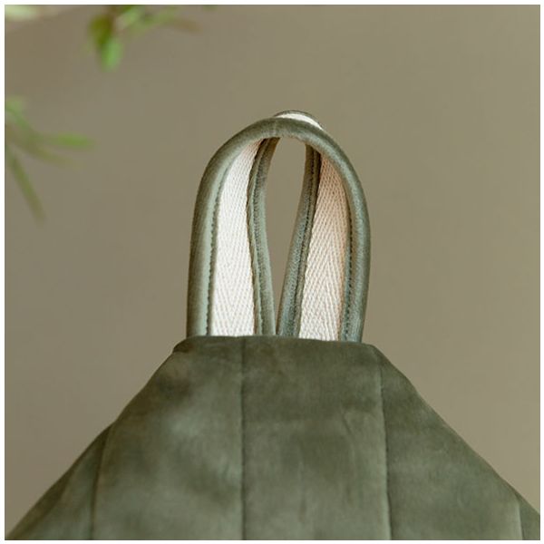 Pouf Velours Essaouira - Vert Olive