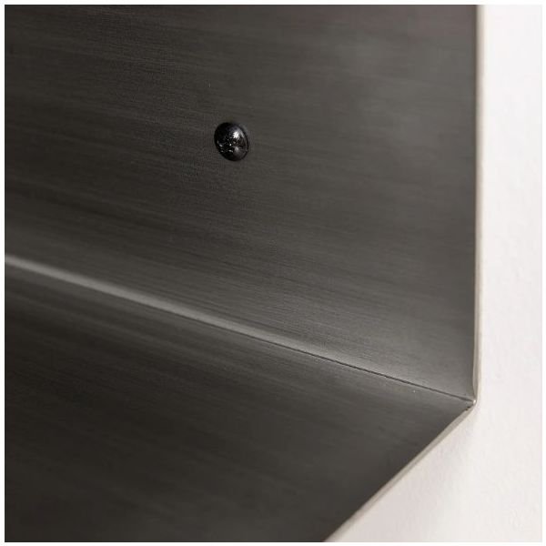 Steel Wall Bedside Table - Brushed Steel