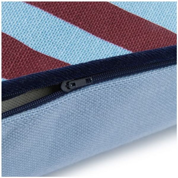 Coussin rectangulaire long Ray - Rayures Bordeaux / Bleu