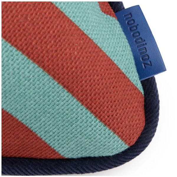 Coussin rectangulaire long Ray - Rayures Rouge / Vert