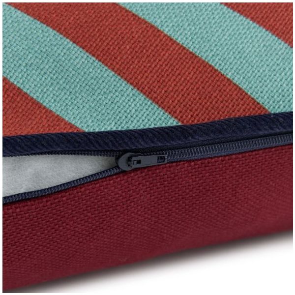 Coussin rectangulaire long Ray - Rayures Rouge / Vert
