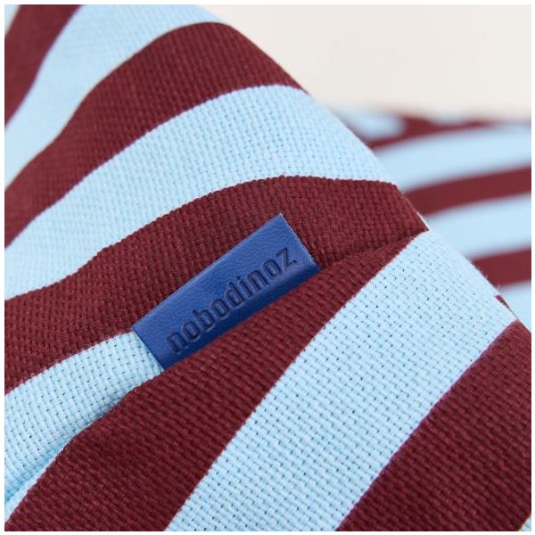 Pouf long Enfant Bliss - Rayures Bordeaux / Bleu