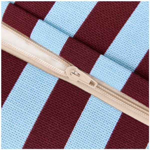 Pouf long Enfant Bliss - Rayures Bordeaux / Bleu