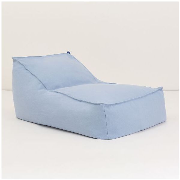 Pouf long Ado Lucky - Bleu Baltique