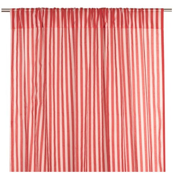 Rideau Wendy - Rayures Rouge