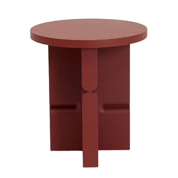 Tabouret / Table d'appoint Noon - Rouge Brûlé