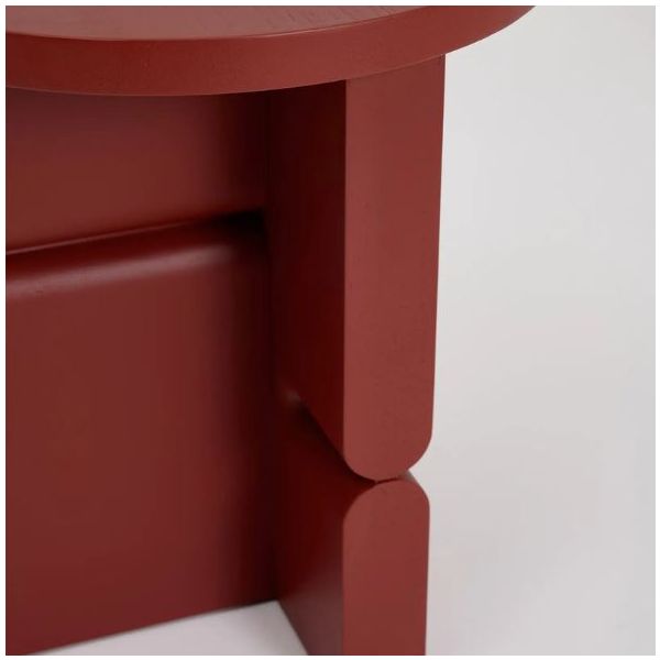 Tabouret / Table d'appoint Noon - Rouge Brûlé