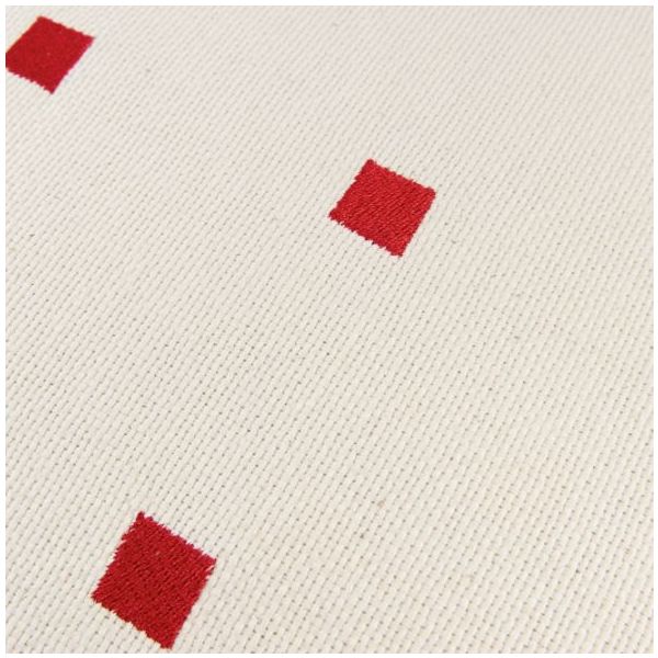 Coussin carré brodé Simon - Rouge