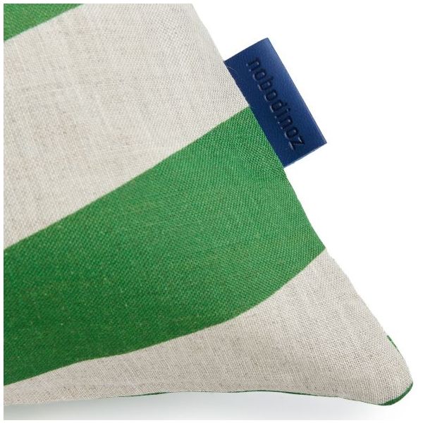 Coussin carré en lin Stanley - Carreaux Vert