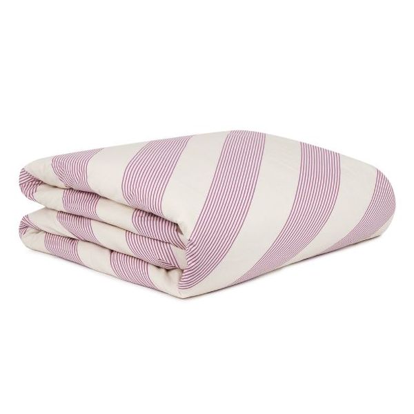 Housse de couette Sheldon 150 x 200 cm - Rayures Lilas
