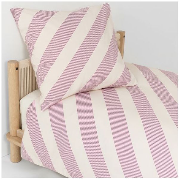Housse de couette Sheldon 150 x 200 cm - Rayures Lilas