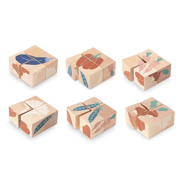 Veggies Wooden Cubes