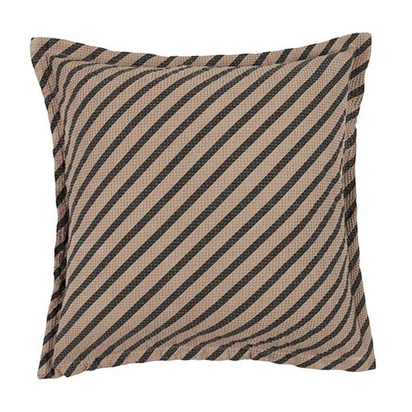Coussin carré gaufré Landscape - Rayures Sésame