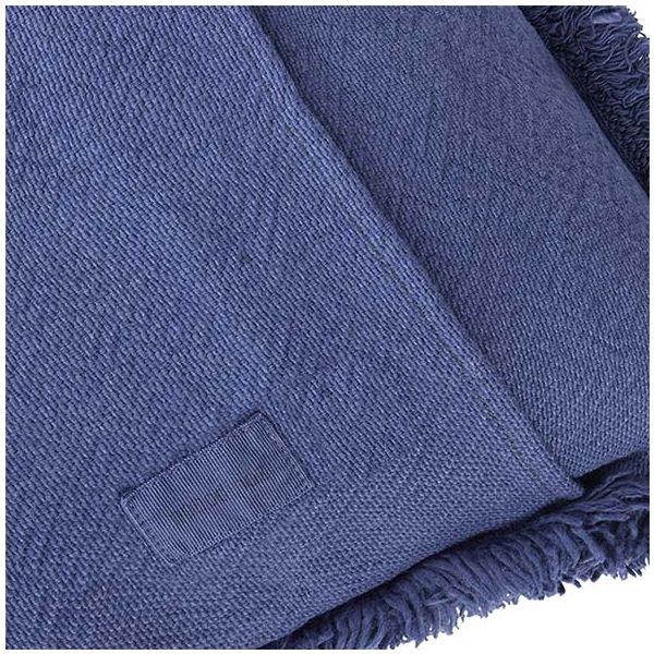 Coussin rectangulaire à franges Landscape - Cobalt