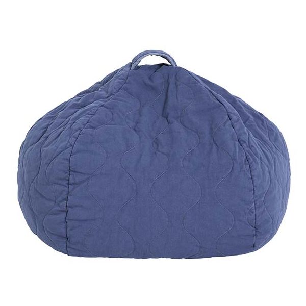 Pouf enfant rond matelassé Landscape - Cobalt