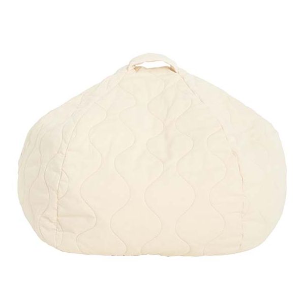 Pouf enfant rond matelassé Landscape - Naturel