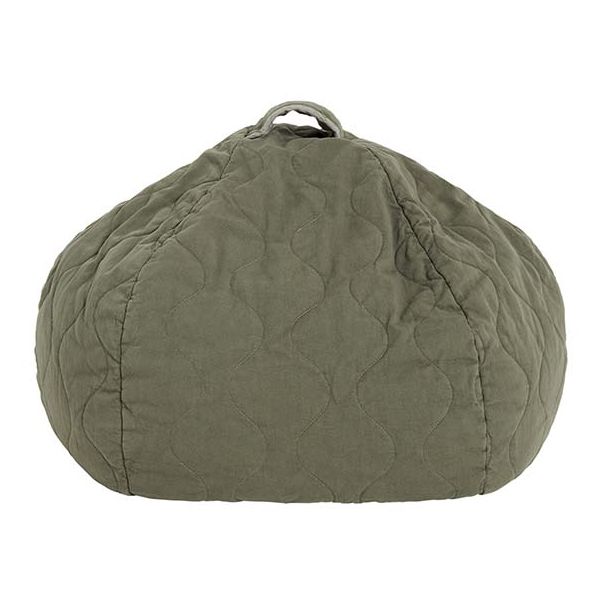 Pouf enfant rond matelassé Landscape - Vetiver