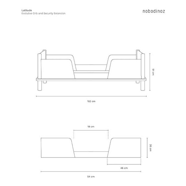 Kit de sécurité pour lit junior Latitude 70 x 140 cm - Chêne