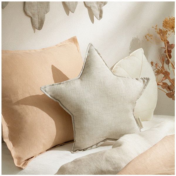Coussin Étoile - Lin Greige
