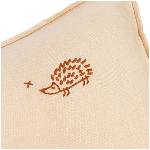 Coussin rectangulaire brodé - Lin Sable
