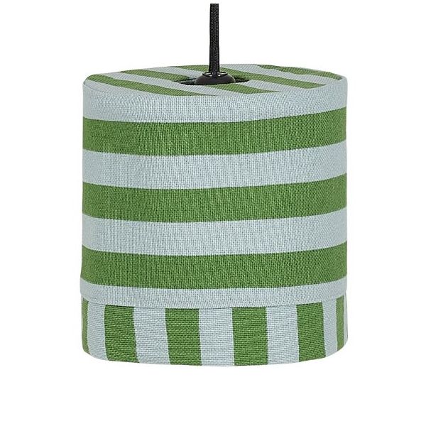 Linda Lampshade - 20 cm - Stripes Green / Blue