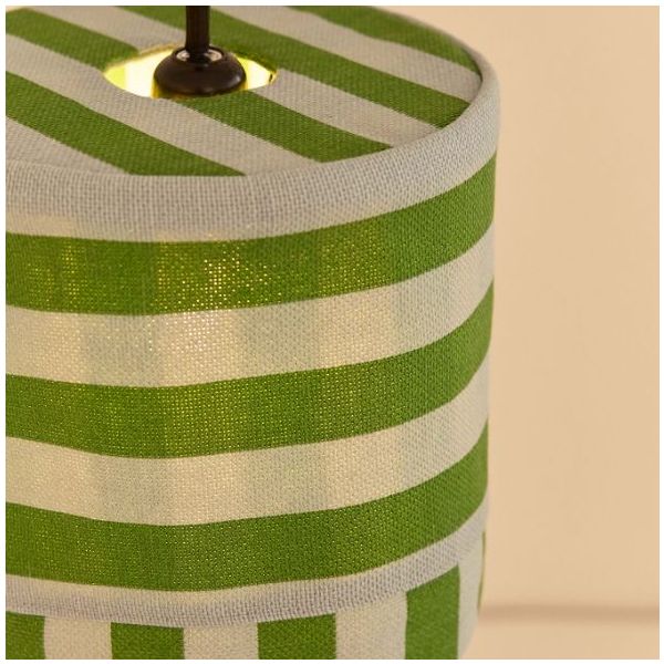 Linda Lampshade - 20 cm - Stripes Green / Blue