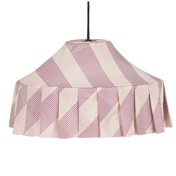 Abat-jour Nicole - 50 cm - Rayures Lilas
