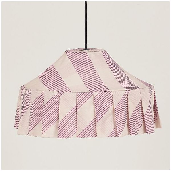 Abat-jour Nicole - 50 cm - Rayures Lilas