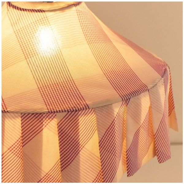 Abat-jour Nicole - 50 cm - Rayures Lilas