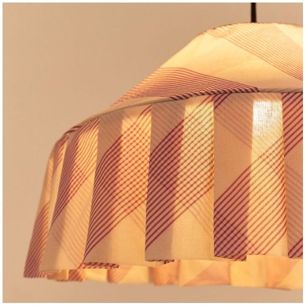 Abat-jour Nicole - 50 cm - Rayures Lilas