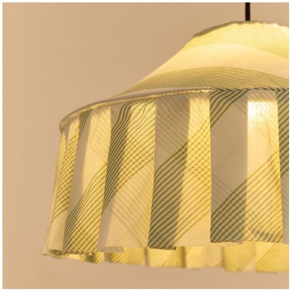 Abat-jour Nicole - 50 cm - Rayures Vert