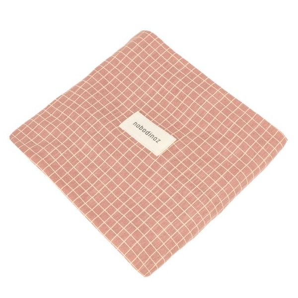 Housse de matelas à langer Stories - Édition limitée - Carreaux Rose / Crème
