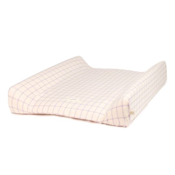 Housse de matelas à langer Stories - Édition limitée - Carreaux Rose / Mauve