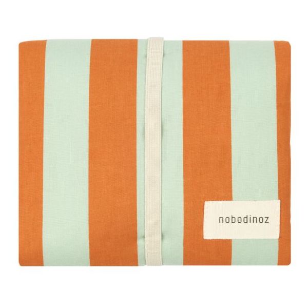 Matelas à langer de voyage Stories - Édition limitée - Rayures Vert / Orange